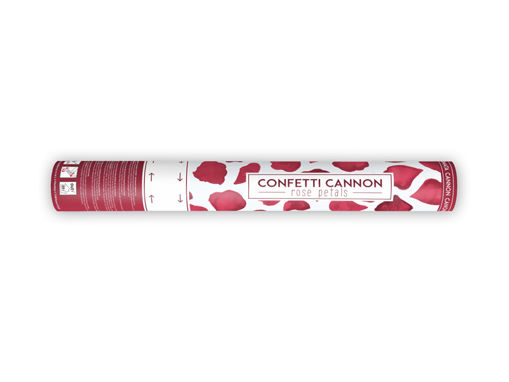 Picture of CONFETTI CANNON WITH ROSE PETALS RED DEEP RED 40CM